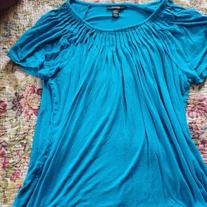 Blue Spandex Top flowy